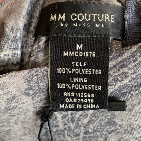 NWT MM Couture By Miss Me Paisley Faux Wrap Tie Back Halter Dress, Size Medium - Picture 5 of 10